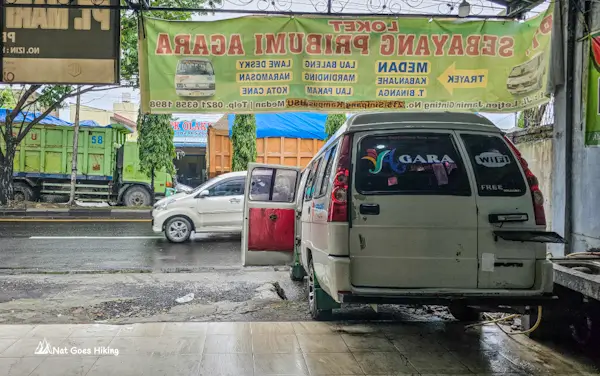Sebayang mini bus from Medan to Kutacane