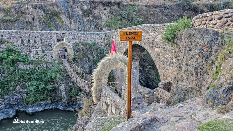 Colonial and Inca bridges in Checacupe