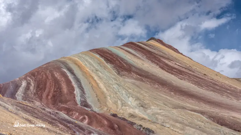 Rainbow Mountain as seen when approaching from Phulawasipata