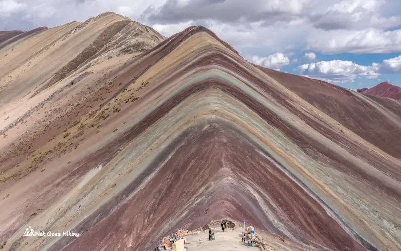 Vinicunca Rainbow Mountain almost empty at 3 pm