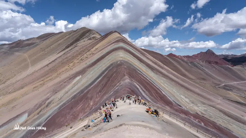 Vinicunca Rainbow Mountain at 1 pm