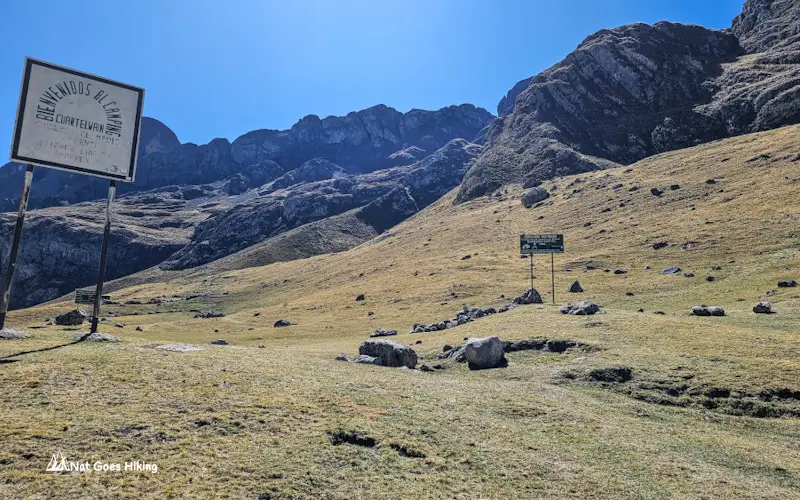 Huayhuash trek trailhead - Quartelhuain