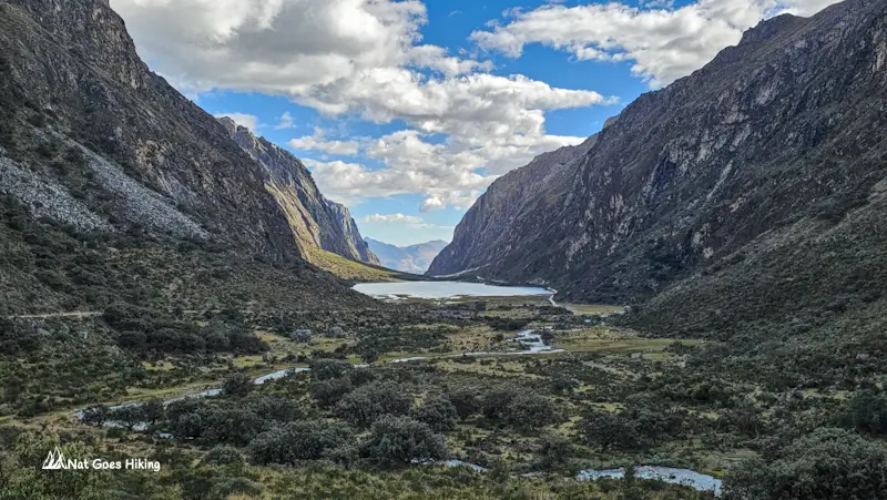 Laguna Llanganuco - the view from Laguna 69 hike trailhead, Huascarán National Park, Peru