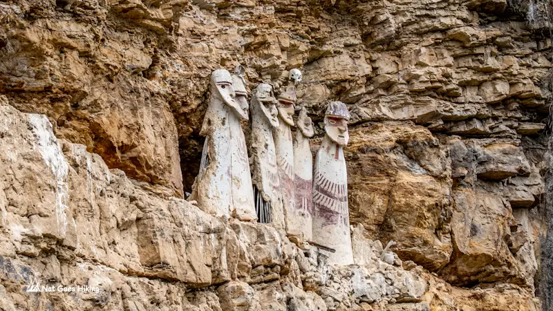 Zoomed-in view of the Karajia Sarcophagi from the first viewpoint