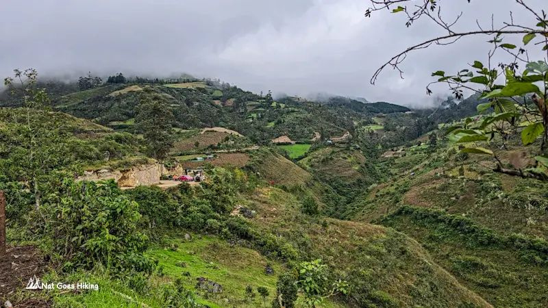 Landscape on the road from Luya to Cruzpata on the way to Karajia Sarcophagi, Peru
