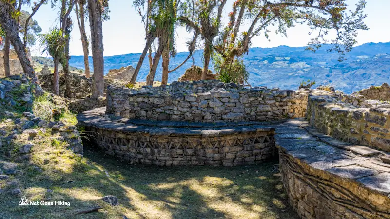 Kuelap circular structures with friezes