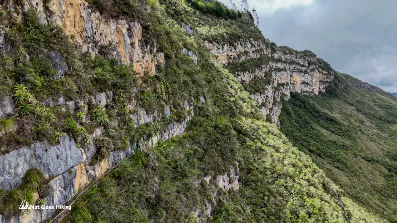 Cliffside trail to the Revash Mausoleums, northern Peru