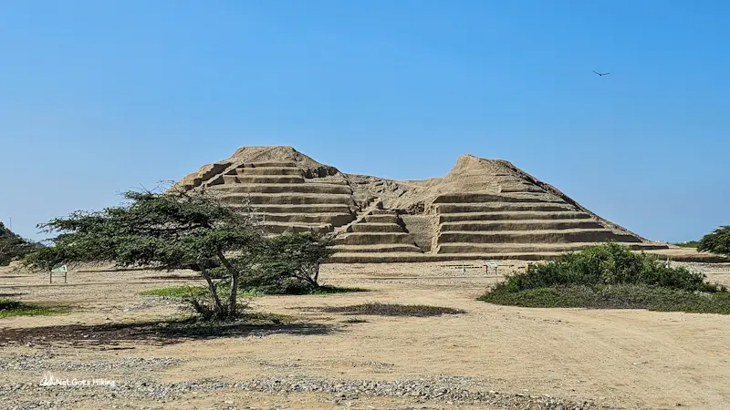 The stepped adobe pyramid of Huaca Toledo, near Chan Chan in the Huanchaco district of Trujillo, Peru